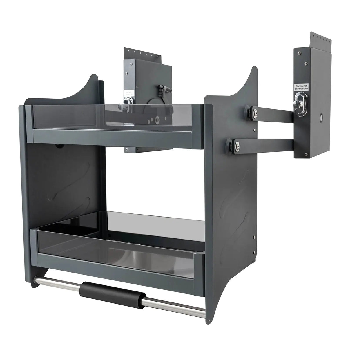 2-tier Pull-down Cabinet Storage Shelf Adjustable Bearing Upper Kitchen Wall Cabinet Organizer from PriceLows™