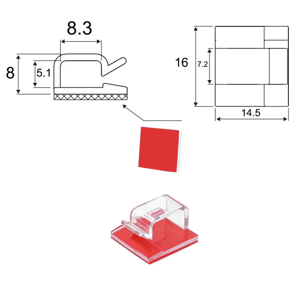 Cable Organizer Clips | Heavy Duty Nylon | PriceLows™
