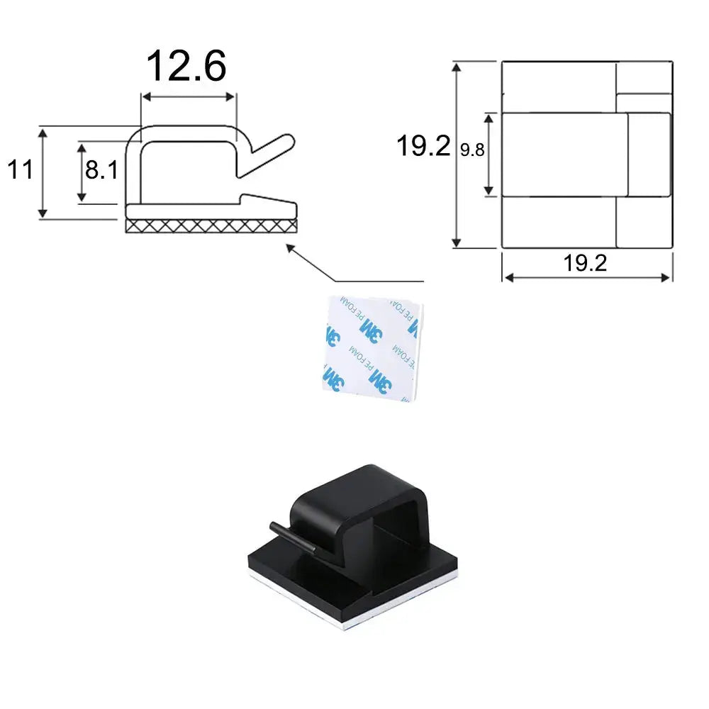 Cable Organizer Clips | Heavy Duty Nylon | PriceLows™