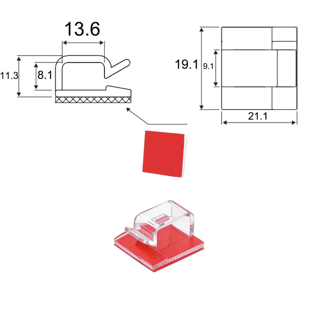 Cable Organizer Clips | Heavy Duty Nylon | PriceLows™