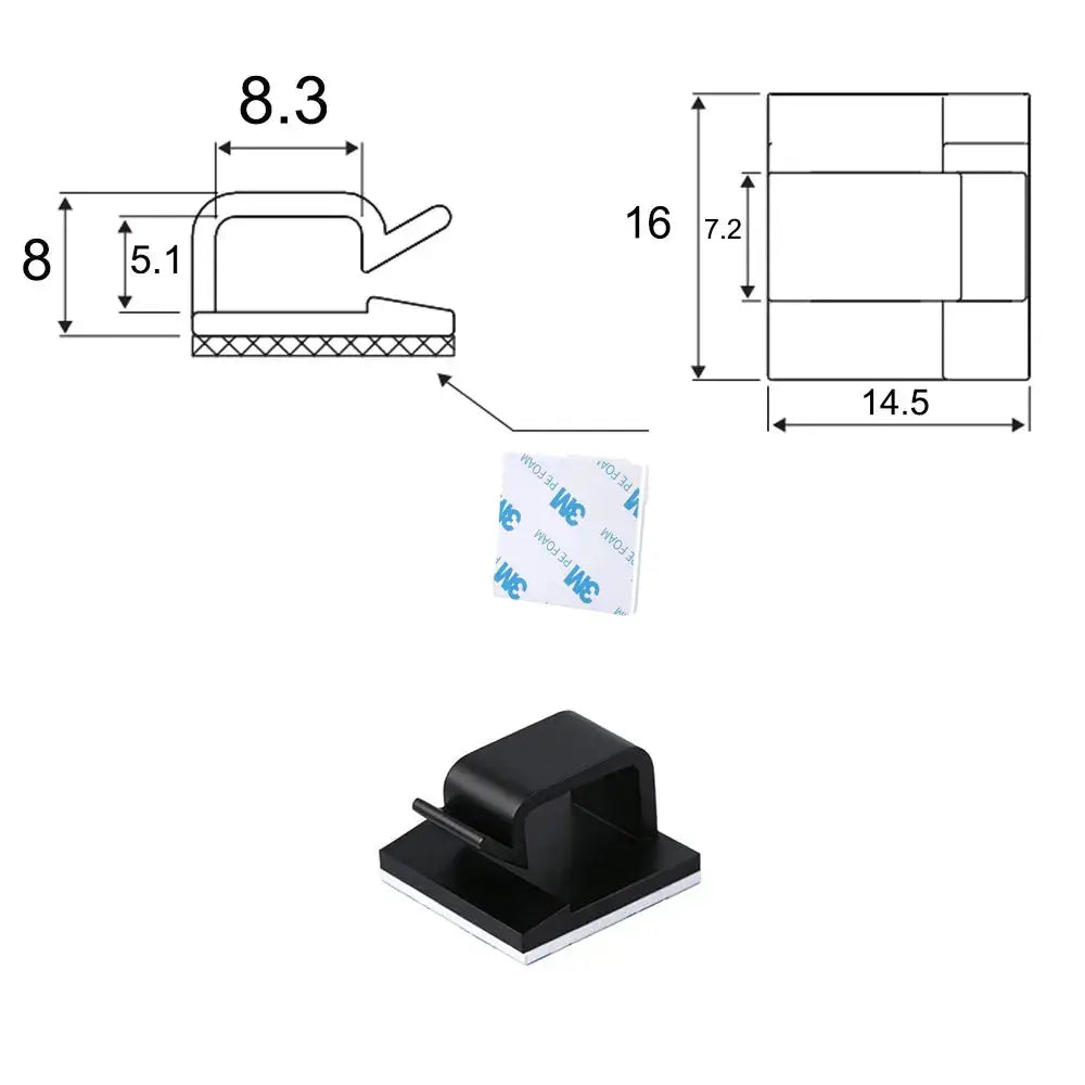 Cable Organizer Clips | Heavy Duty Nylon | PriceLows™