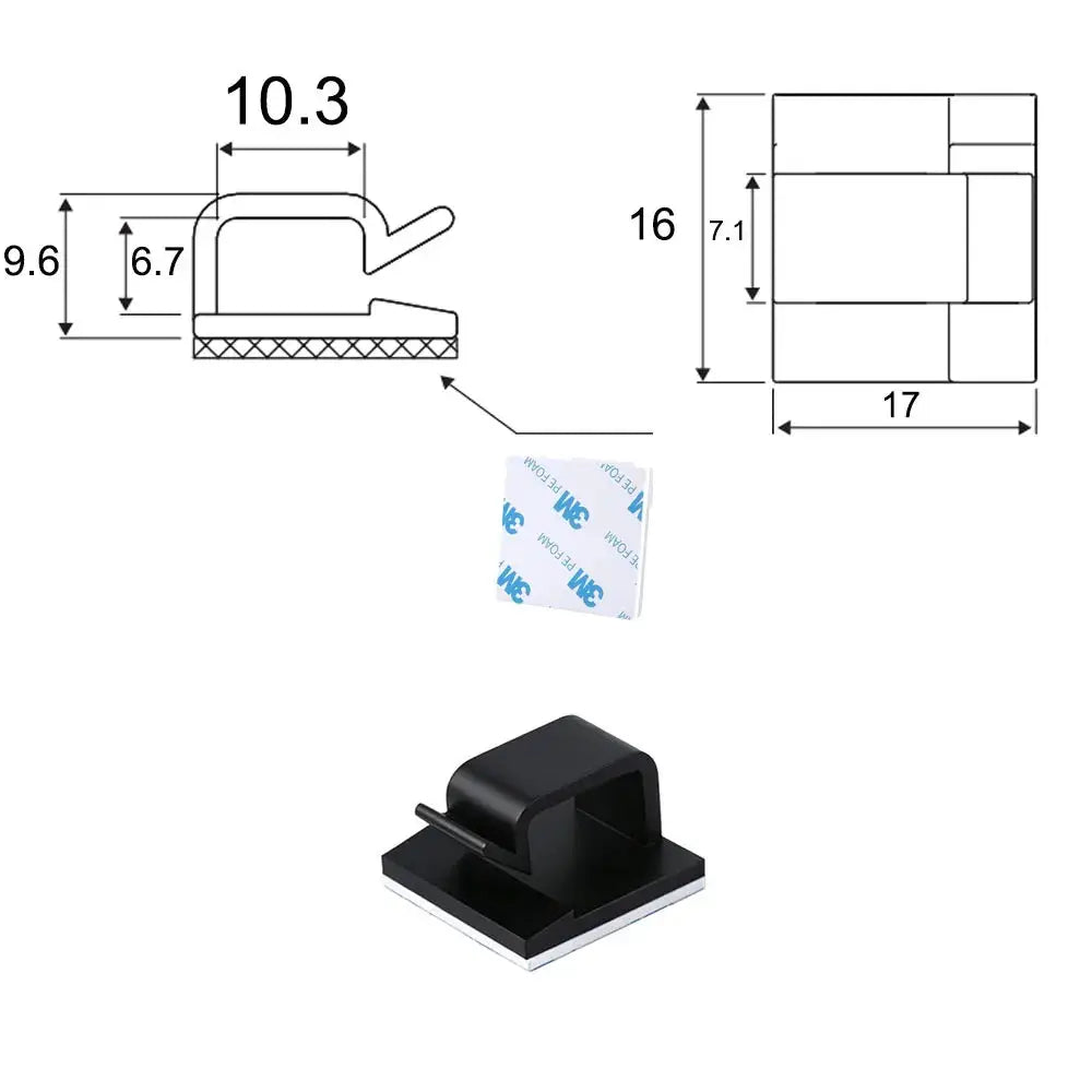 Cable Organizer Clips | Heavy Duty Nylon | PriceLows™