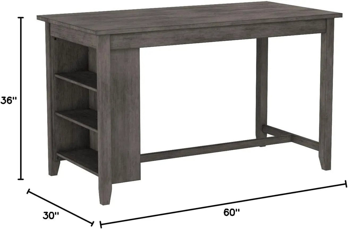 Caitbrook Rustic Counter Height Dining Table With Storage from PriceLows™