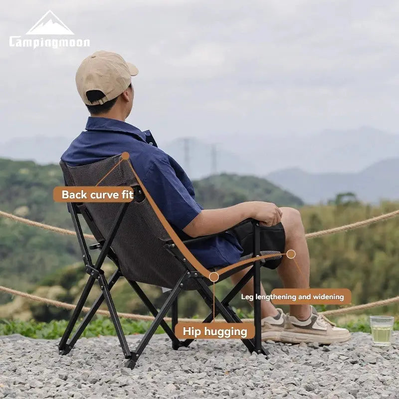 Camping Chair | Aluminum Mesh Seat | Foldable Outdoor | One Size from PriceLows™