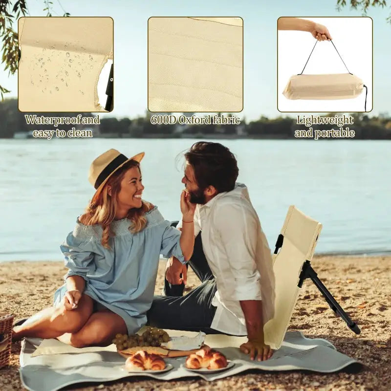 1PC Foldable Camping Chair Portable Outdoor Leisure Seat with Comfortable Backrest for Garden Beach Picnic Park from PriceLows™
