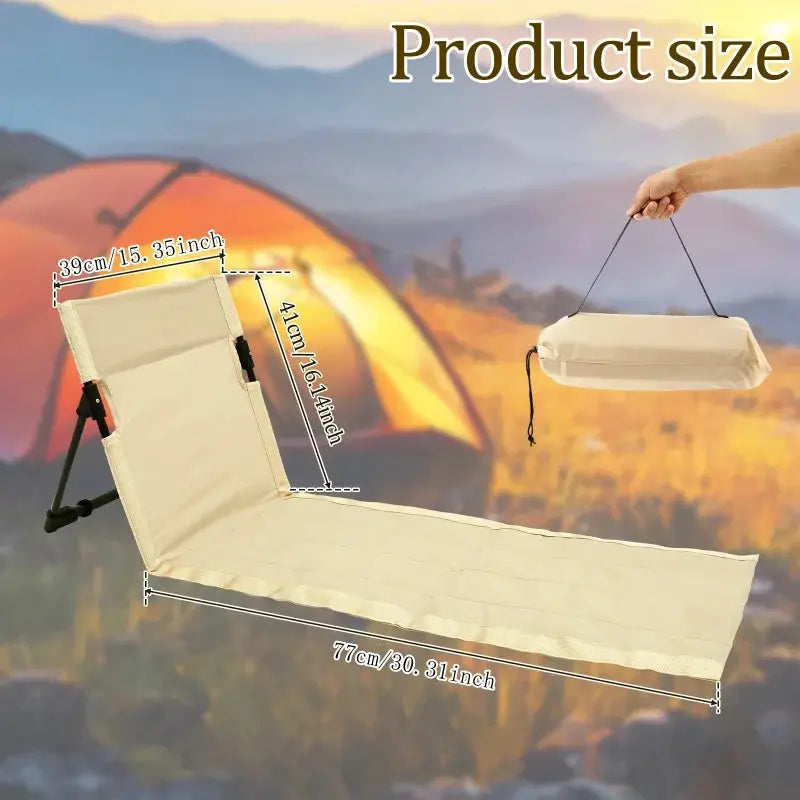 1PC Foldable Camping Chair Portable Outdoor Leisure Seat with Comfortable Backrest for Garden Beach Picnic Park from PriceLows™