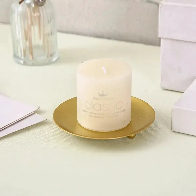 Candle Holders | Black & Gold Iron Bowl | PriceLows™