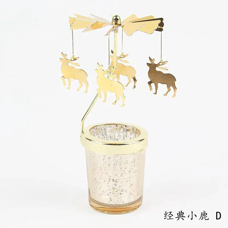Candleholders | Rotating Snowflake Deer | PriceLows™