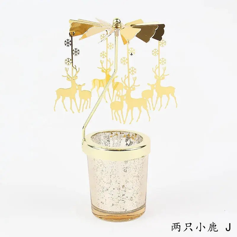 Candleholders | Rotating Snowflake Deer | PriceLows™