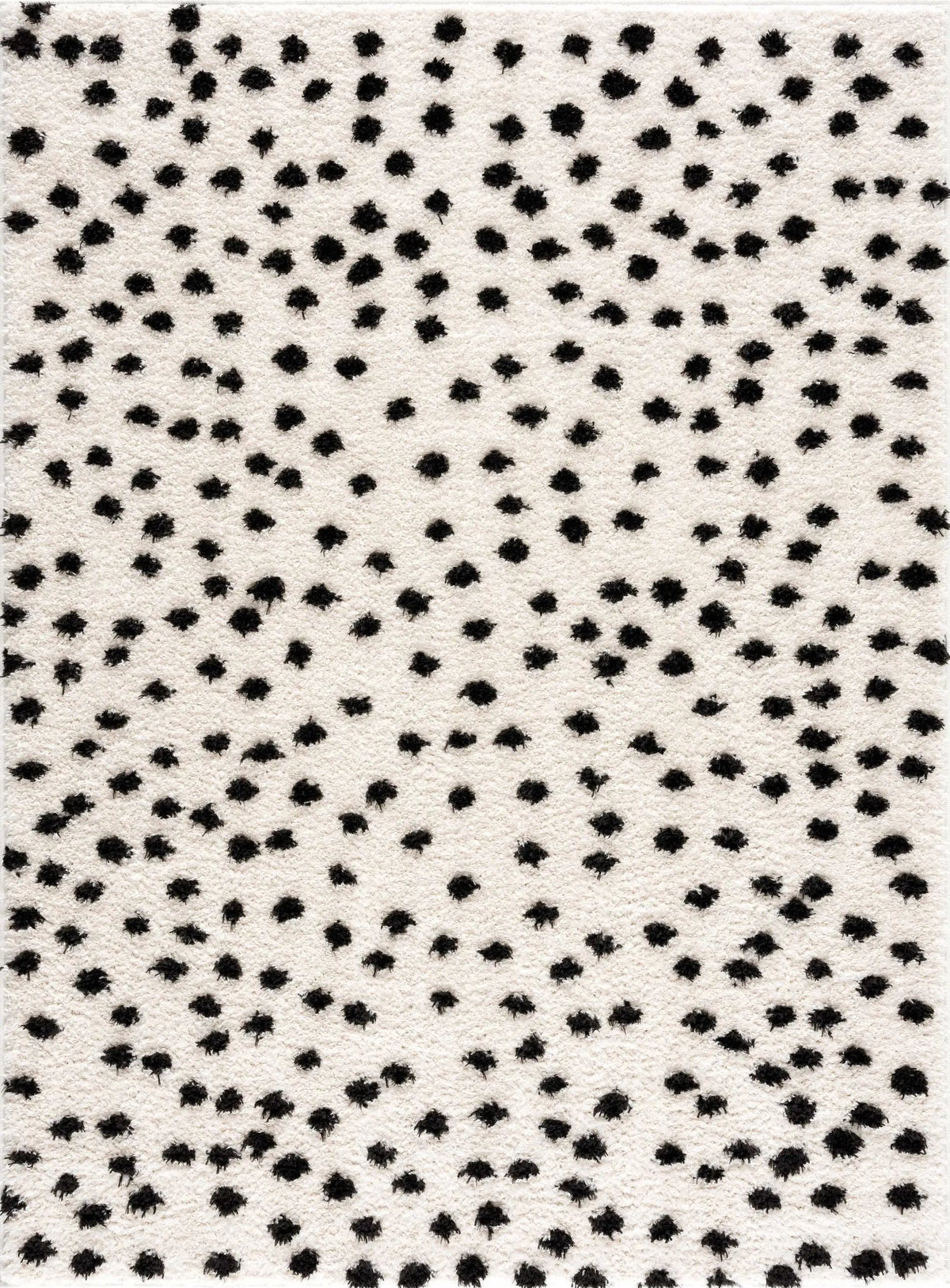 Cansu Black & White Dotted Area Rug from PriceLows™
