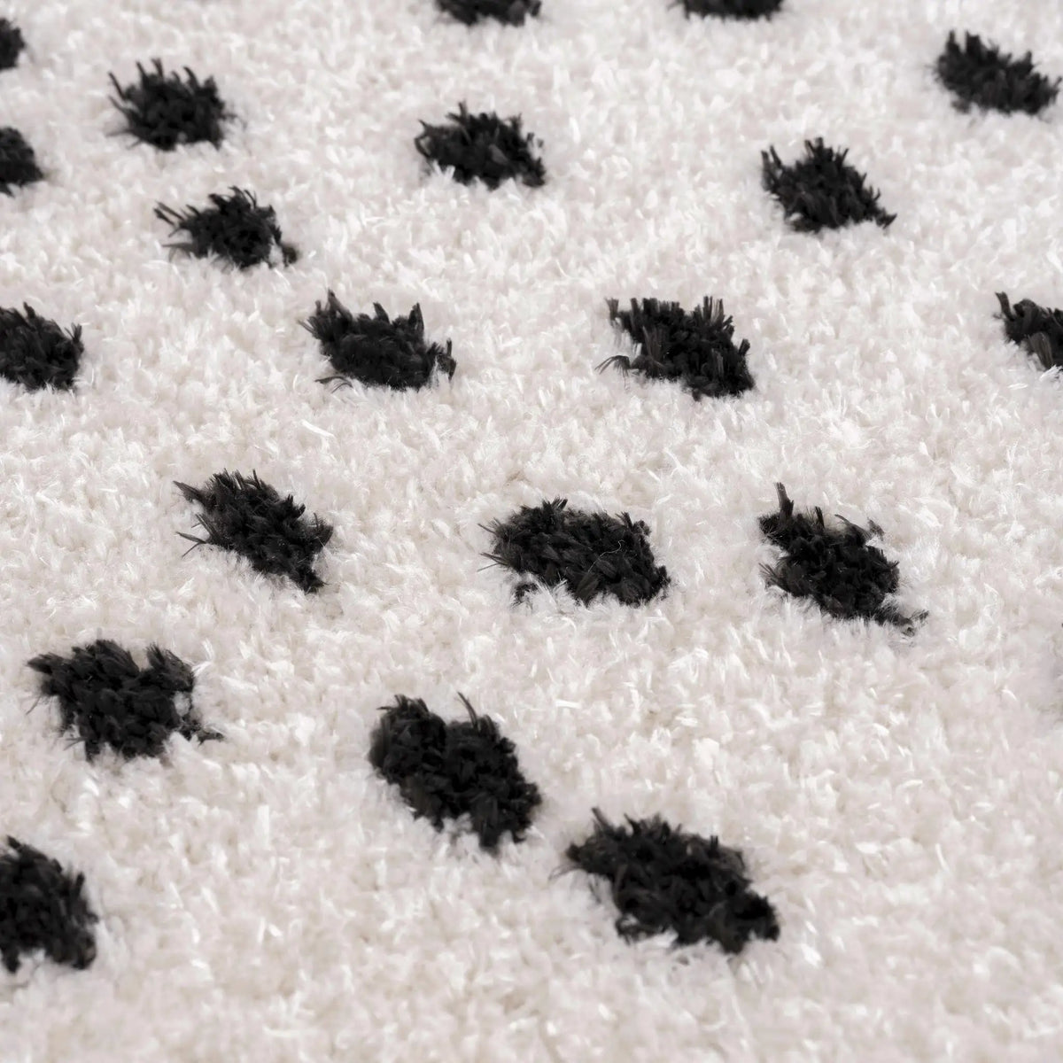 Cansu Black & White Dotted Area Rug from PriceLows™