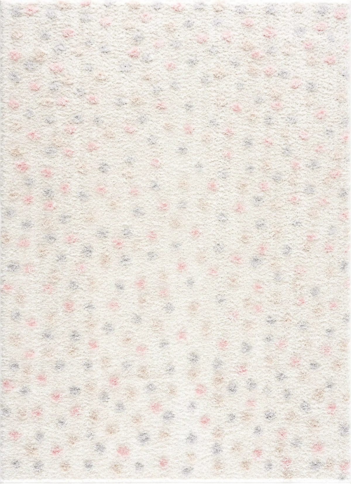 Cansu Pink & Cream Dotted Area Rug from PriceLows™