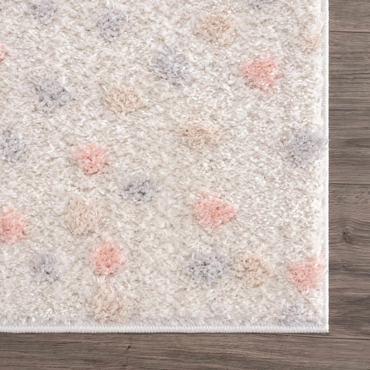 Cansu Pink & Cream Dotted Area Rug from PriceLows™