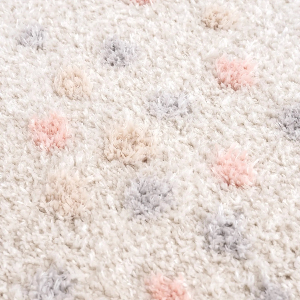 Cansu Pink & Cream Dotted Area Rug from PriceLows™