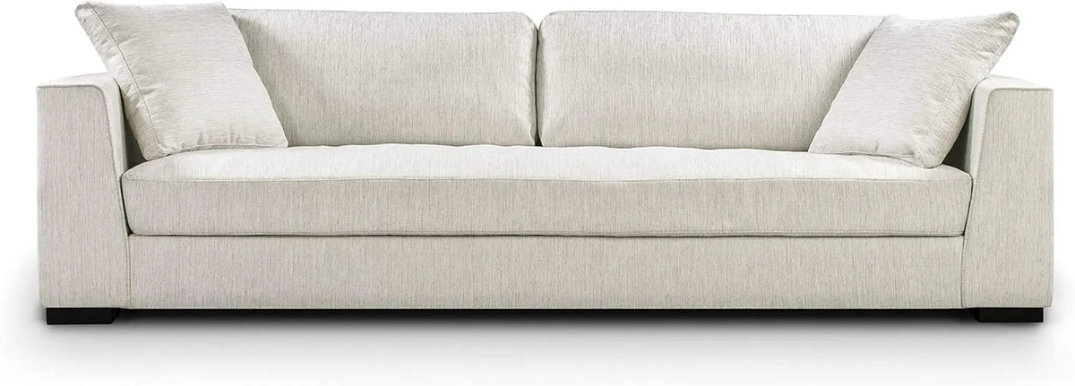 Capri Fabric Sofa Bright Ash Down Pillows Modern Living from PriceLows™