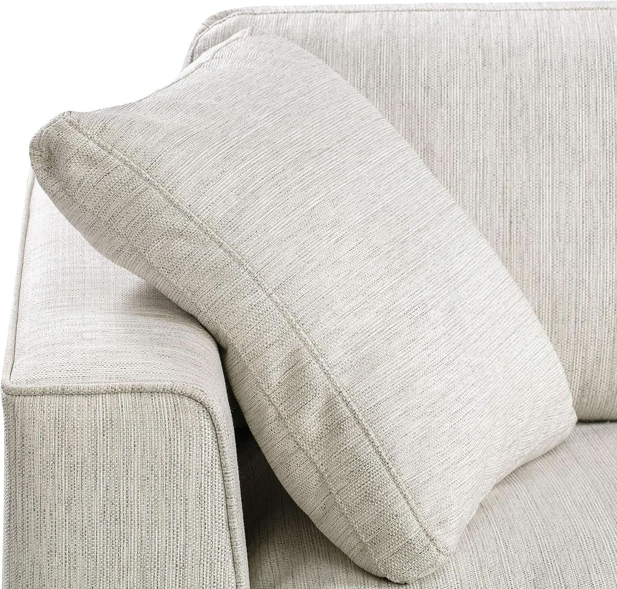 Capri Fabric Sofa Bright Ash Down Pillows Modern Living from PriceLows™