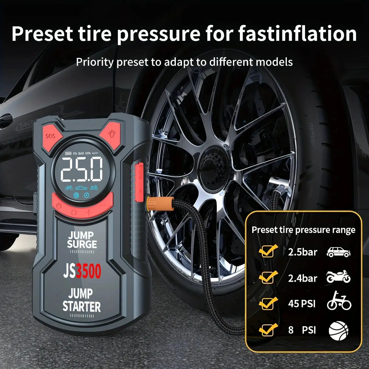 Car Jump Starter | 3000A Peak Current | PriceLows™