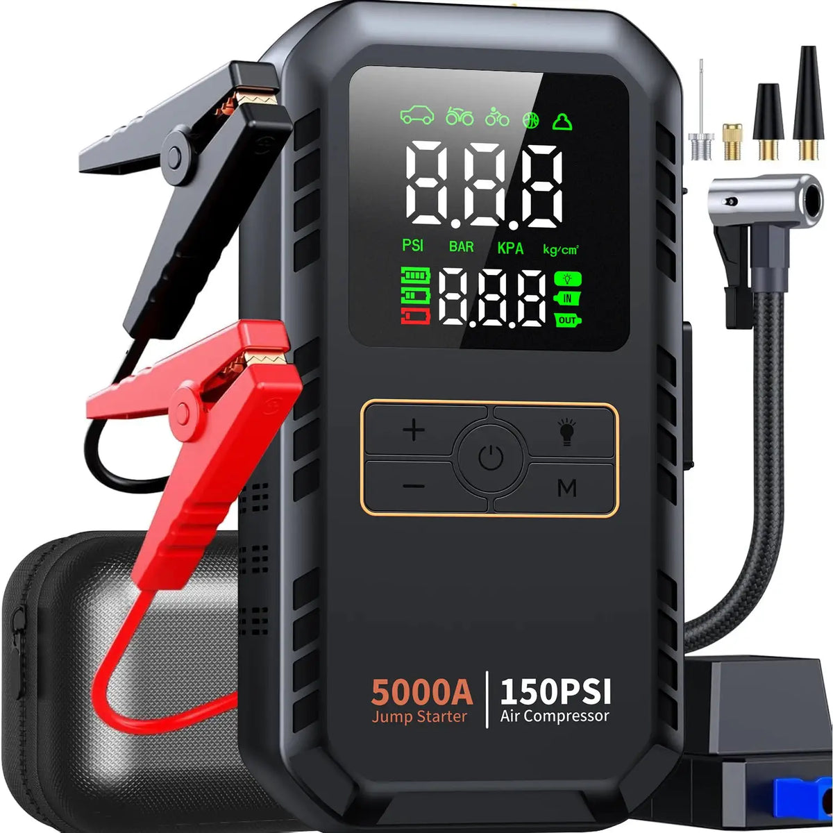 Car Jump Starter | 5000A Peak Boost & 150PSI | PriceLows™