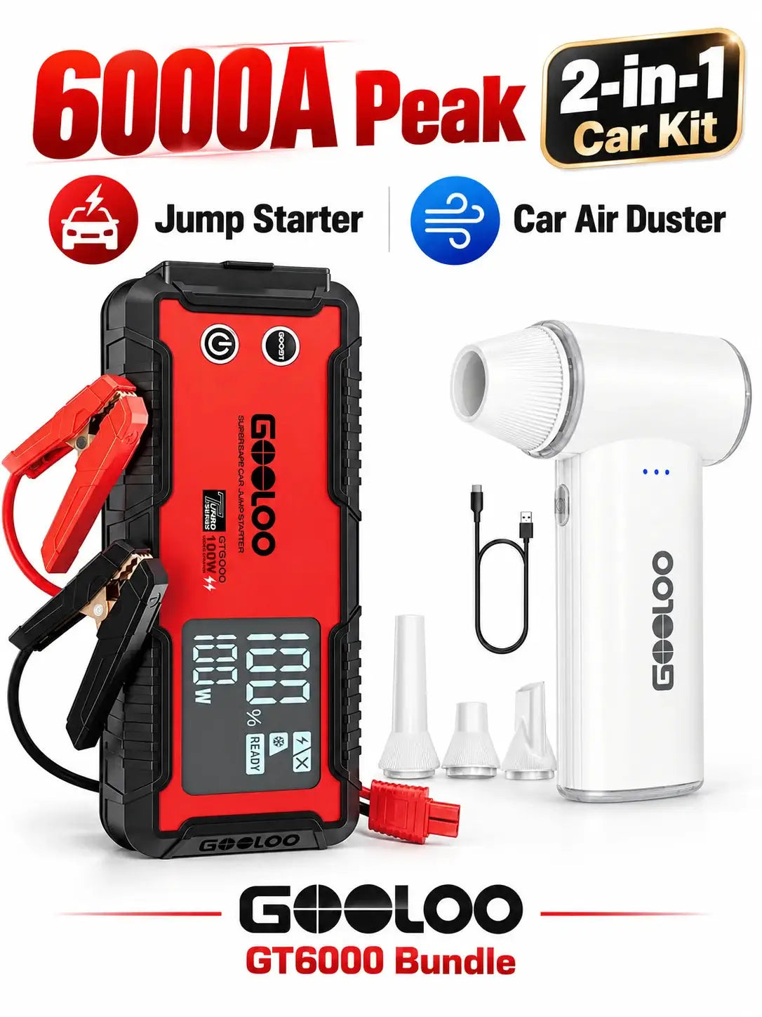 Car Jump Starter | 6000A Peak Current | PriceLows™