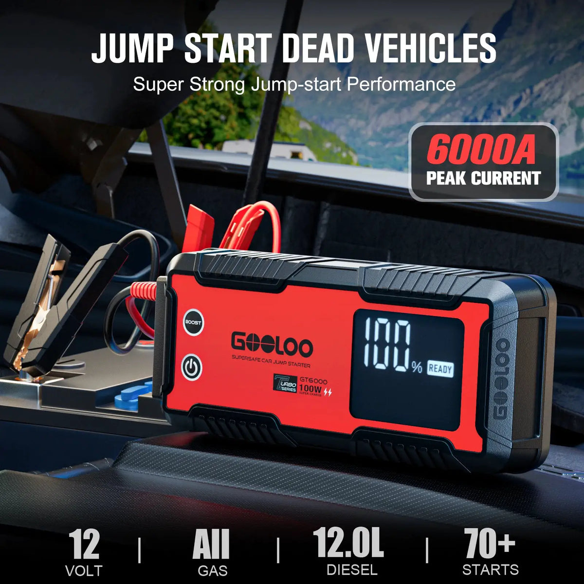 Car Jump Starter | 6000A Peak Current | PriceLows™