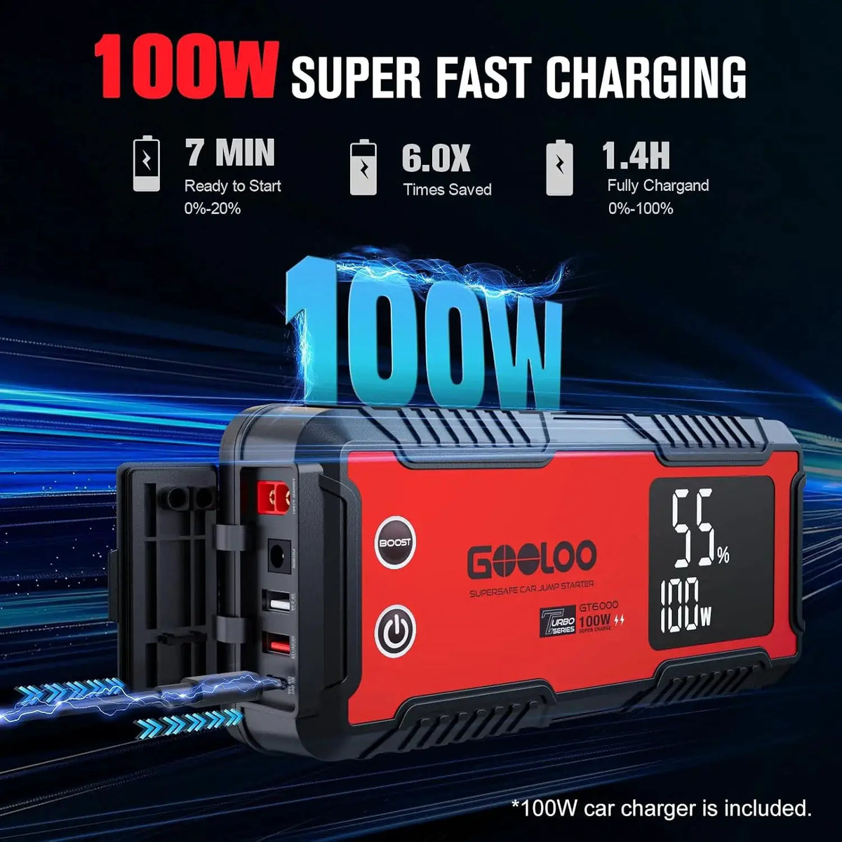 Car Jump Starter | 6000A Peak Current | PriceLows™