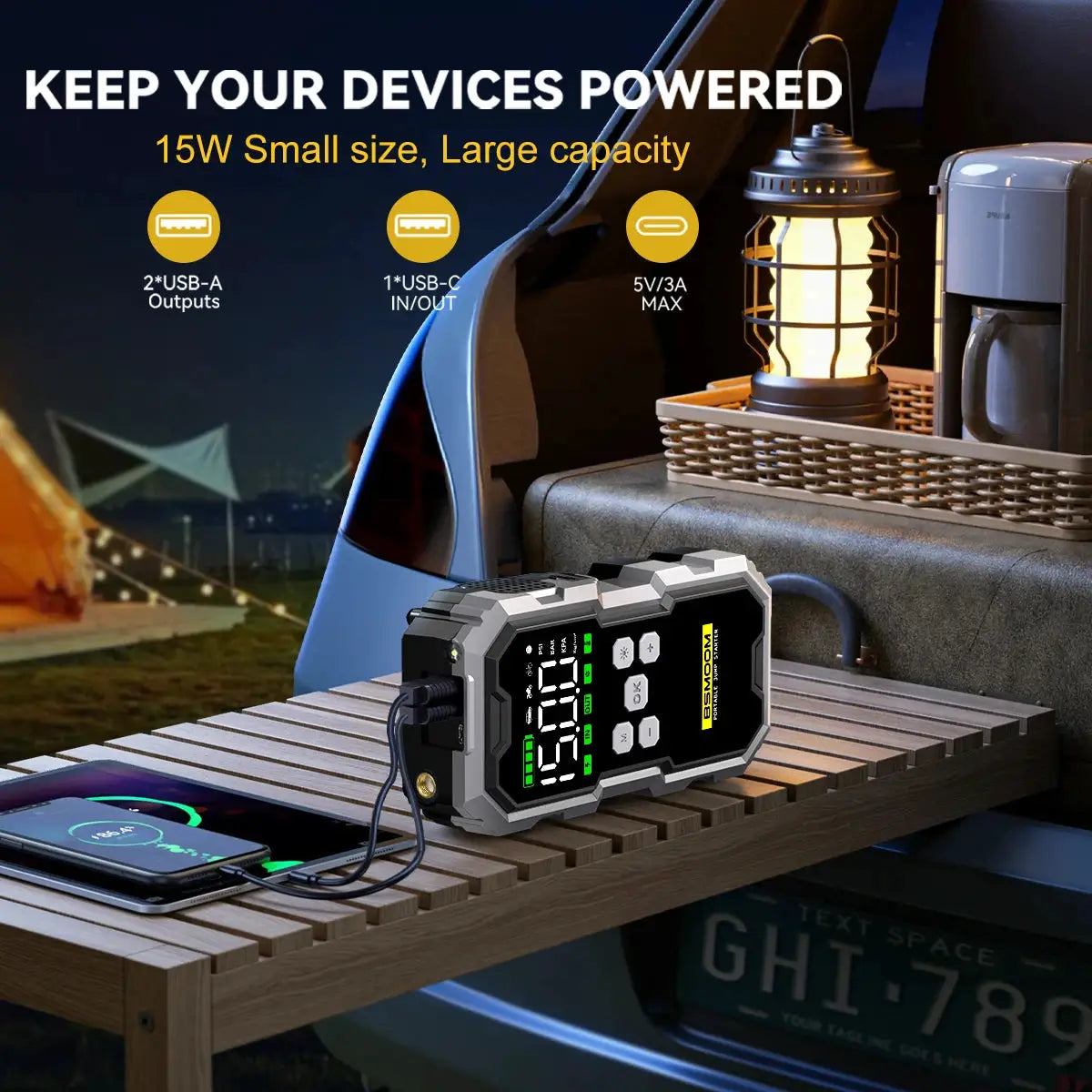 Car Jump Starter | 7000A Peak & Air Compressor | PriceLows™