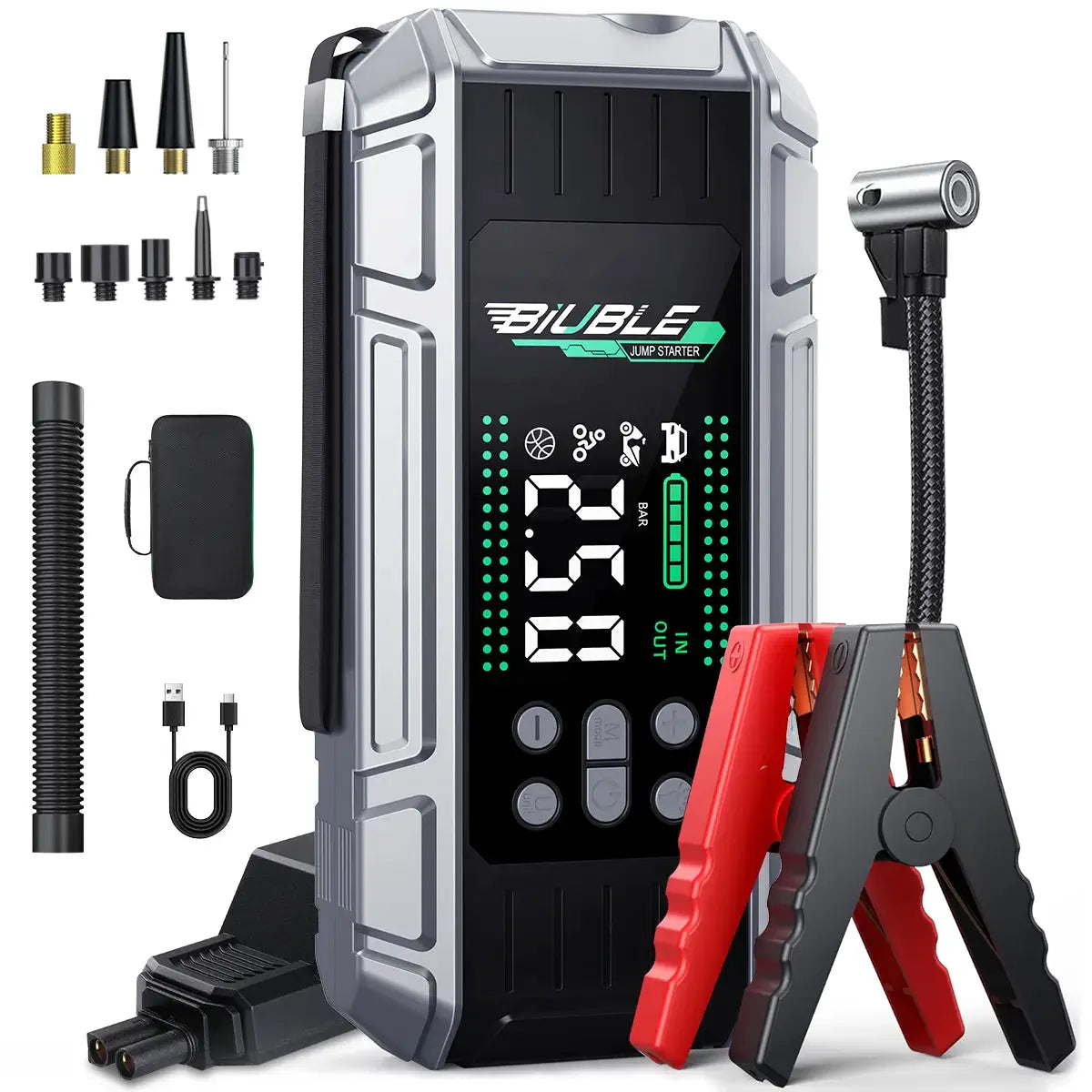 Car Jump Starter | Built In Air Compressor | PriceLows™