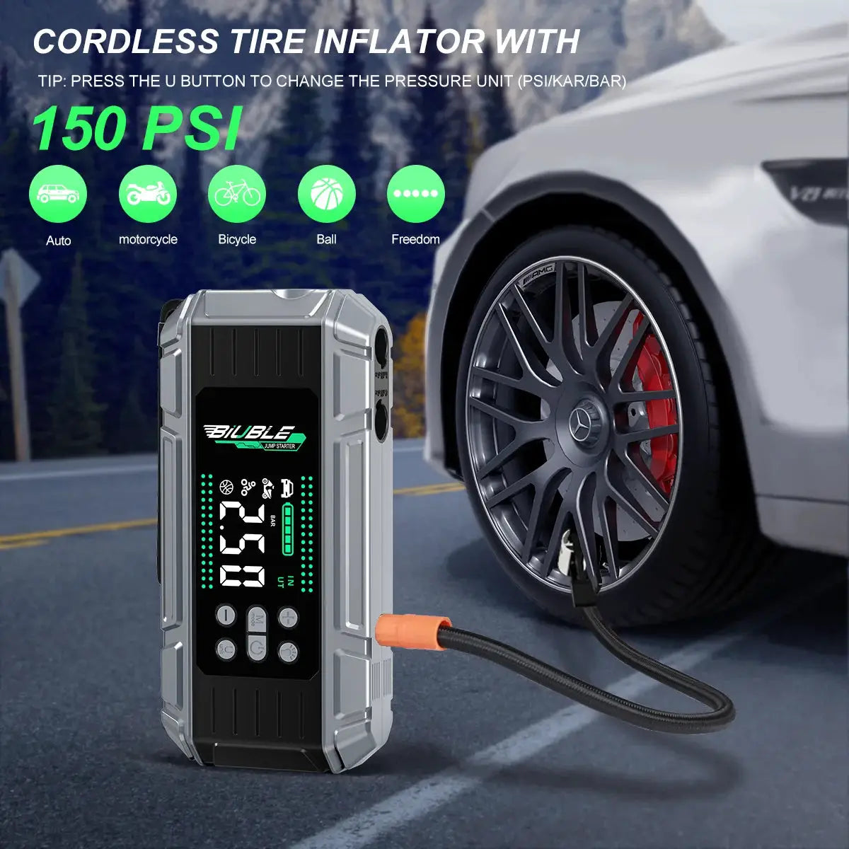 Car Jump Starter | Built In Air Compressor | PriceLows™