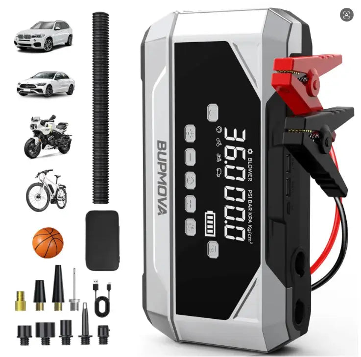 Car Jump Starter | Built In Air Compressor | PriceLows™