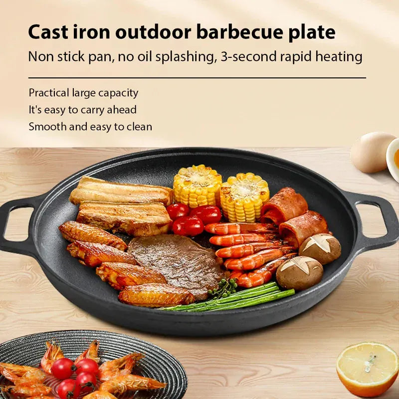 Cast Iron Skillet | Non Stick Surface | Induction And Gas Compatible | 28 cm