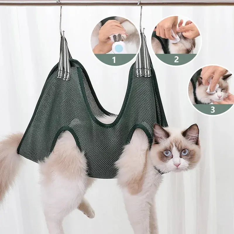 Cat Grooming Hammock | Polyester | PriceLows™