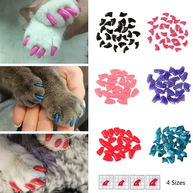 Cat Nail Caps | Soft Plastic With Glue | PriceLows™
