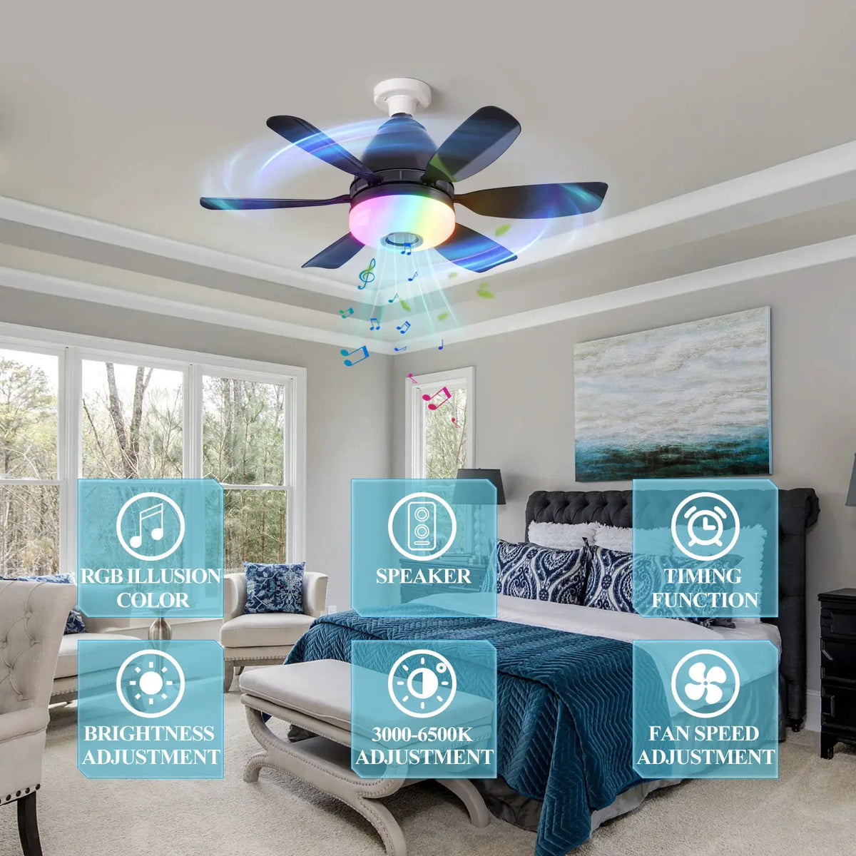 Ceiling Fan | E27 Base Bluetooth Speaker | PriceLows™