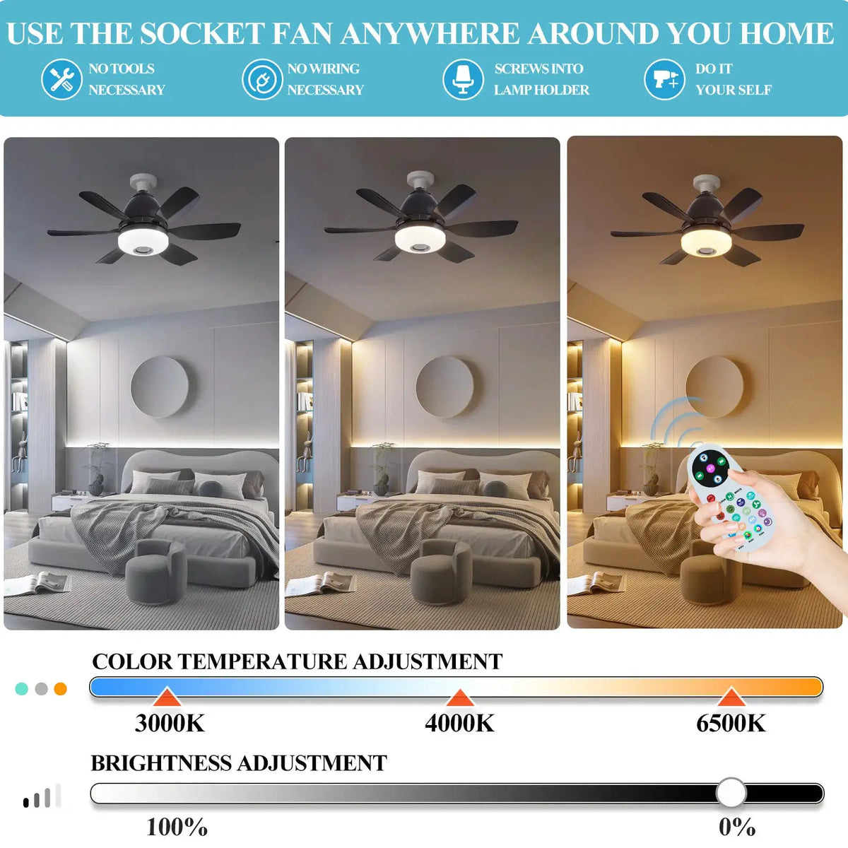 Ceiling Fan | E27 Base Bluetooth Speaker | PriceLows™