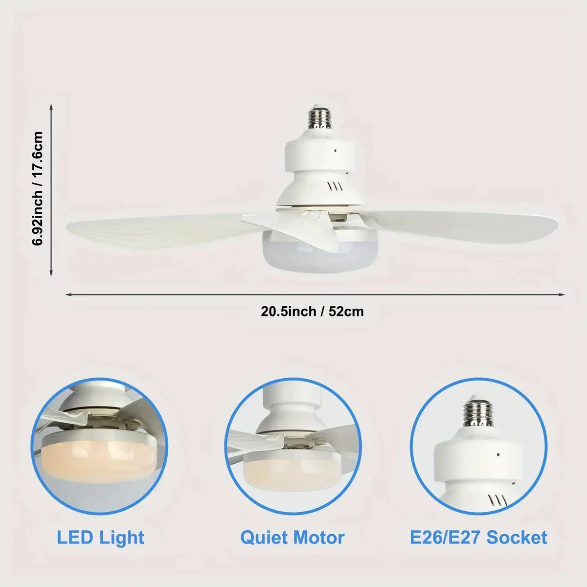 Ceiling Fan With Light | Remote Included | PriceLows