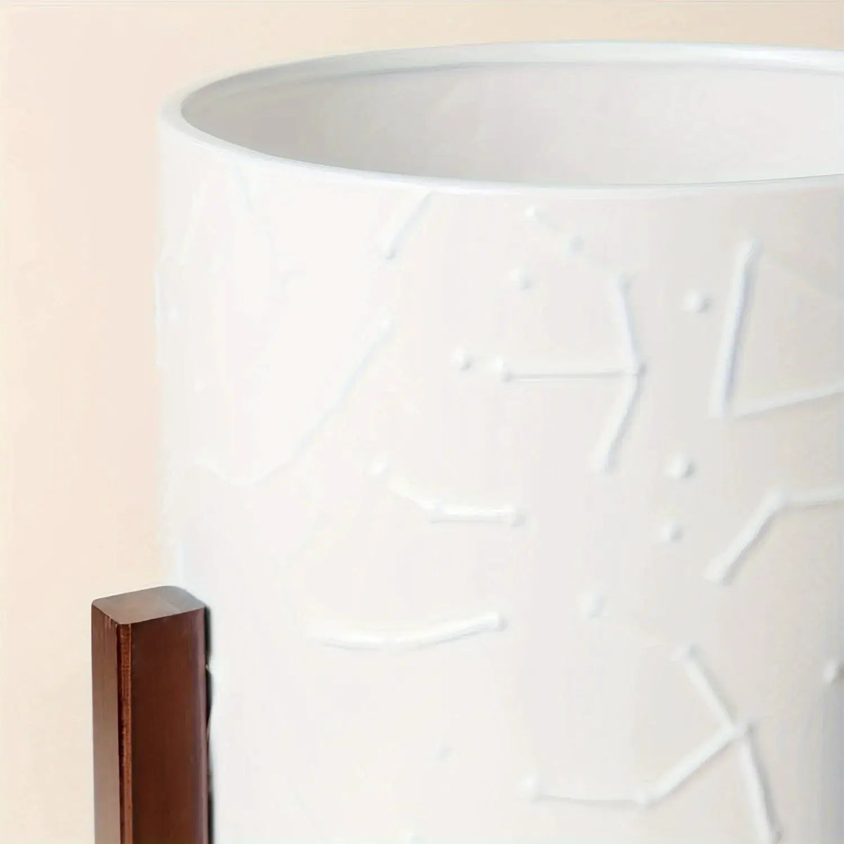 10 Inch Ceramic Planter With Wooden Stand - Stylish Flower Pot For Indoor Plants from PriceLows™
