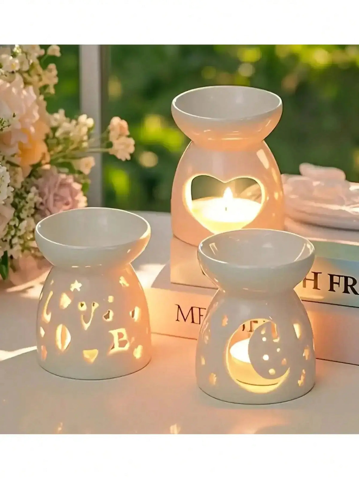 Ceramic Tealight Burner | Hollow Out Shape | PriceLows™