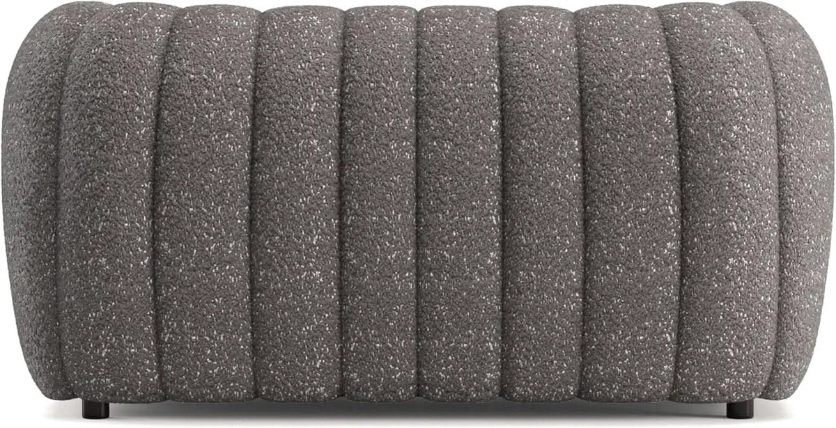 Charcoal Gray Vertical Channel Tufted 3 Piece Sofa Set from PriceLows™