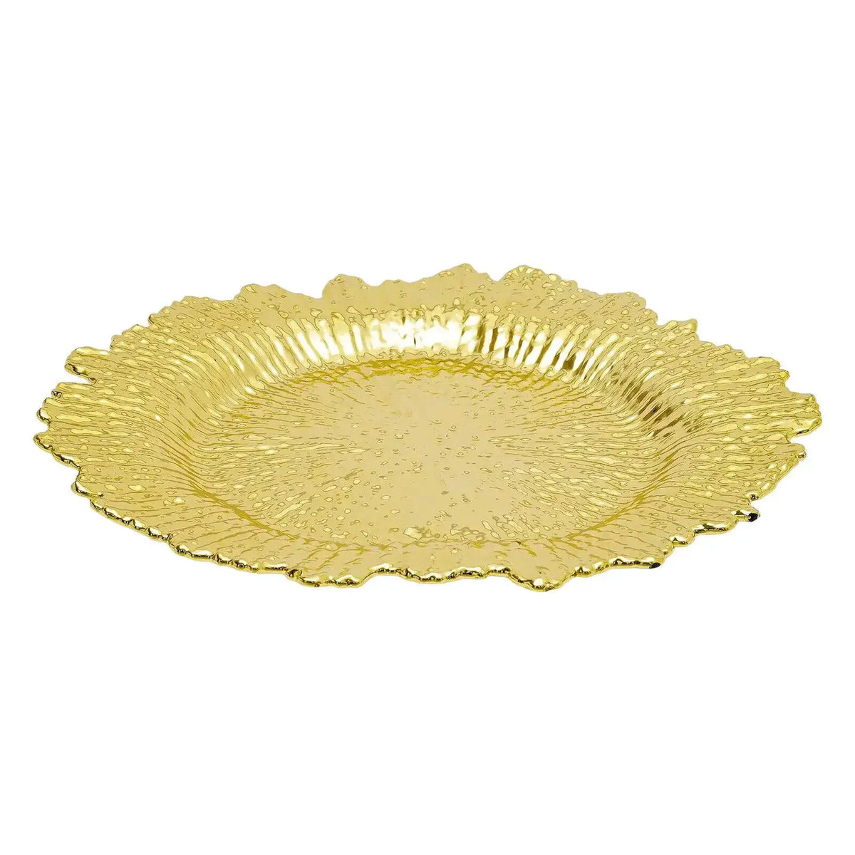 Charger Plates 4 Sets of 96 Total, 13 Inch Reusable Round Reef Chargers for Dinner, Plastic Service Plate Bulk for Wedding from PriceLows™