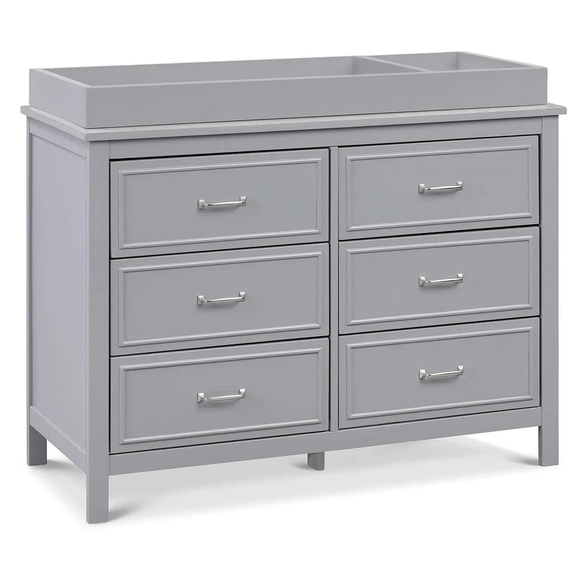 Charlie 6 Drawer Double Dresser Grey For Nursery And Kids Bedroom Storage from PriceLows™