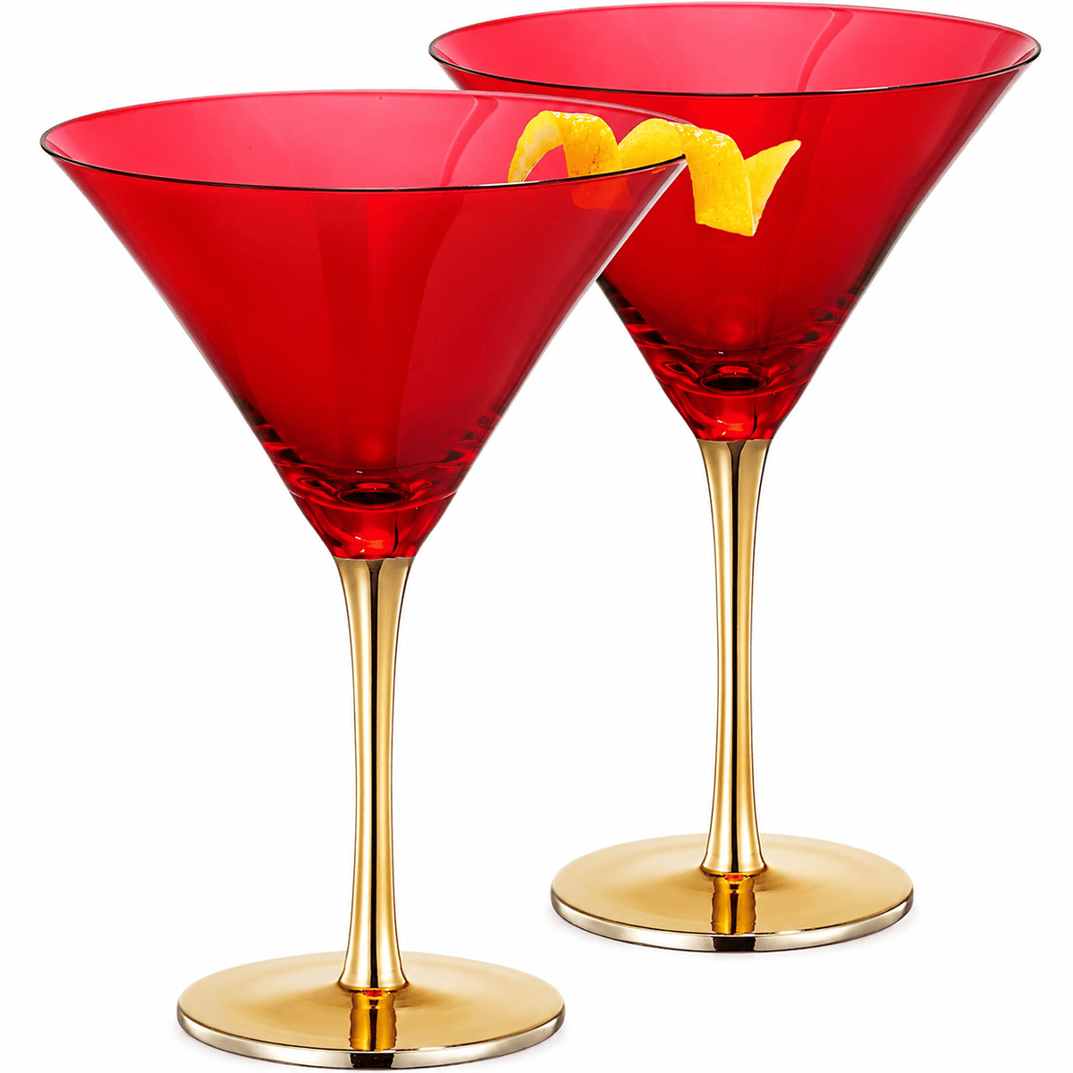 Deco Martini Cocktail Glassware | 8 oz | Set of 2 | Entertaining