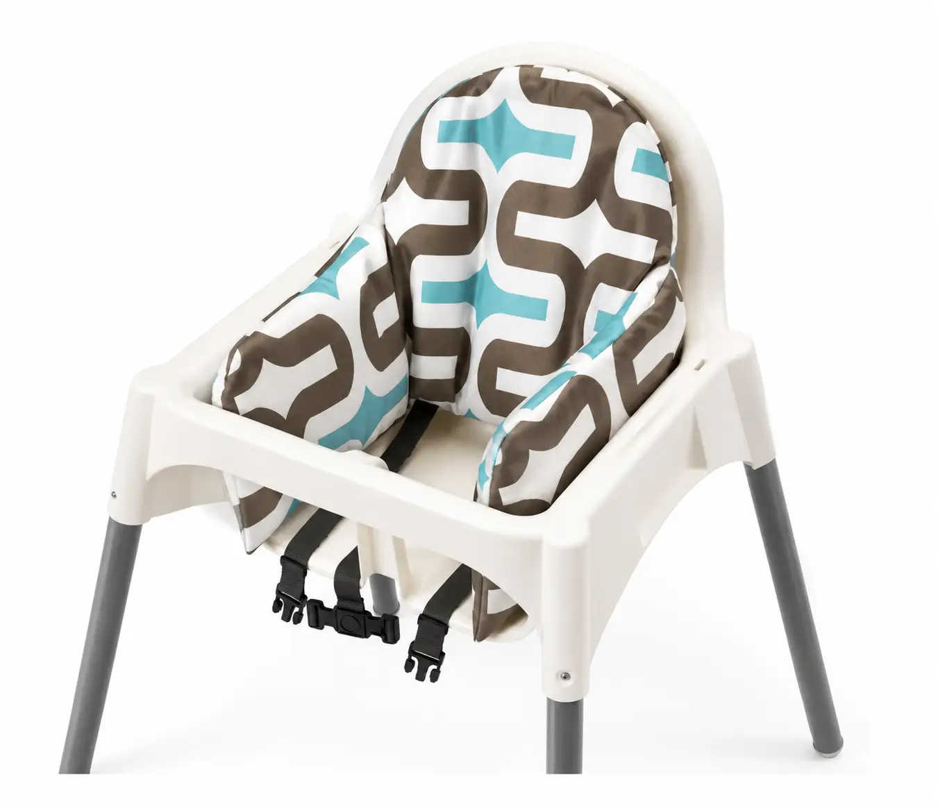 Highchair Cushion Cover for IKEA Klammig & Pyttig | Retro Blue Print | Rockin Cushions from PriceLows™