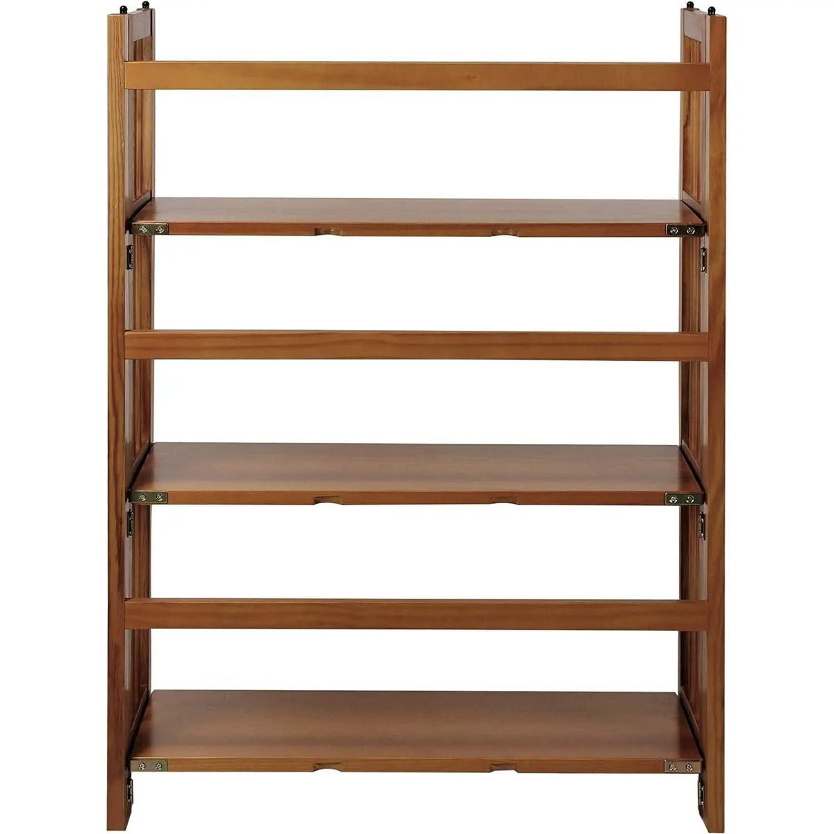 Chestnut Three Shelf Stackable Bookcase Solid Wood from PriceLows™