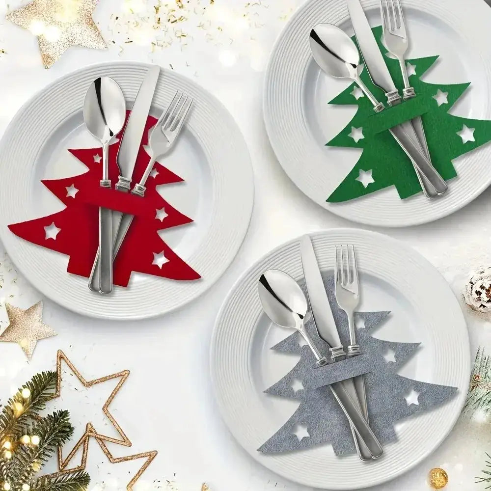 Christmas Felt Placemats | 12 Pc Set | PriceLows™
