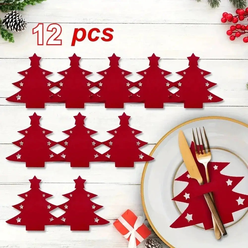Christmas Felt Placemats | 12 Pc Set | PriceLows™