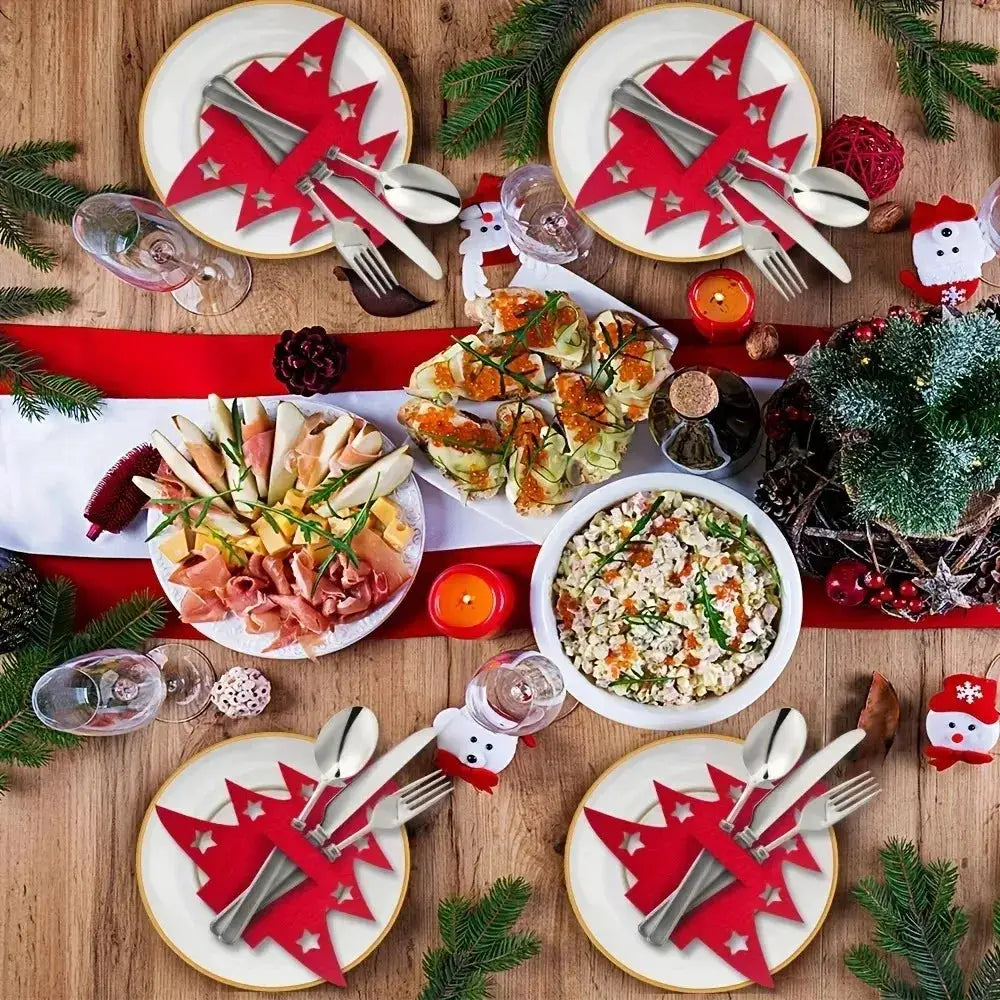Christmas Felt Placemats | 12 Pc Set | PriceLows™