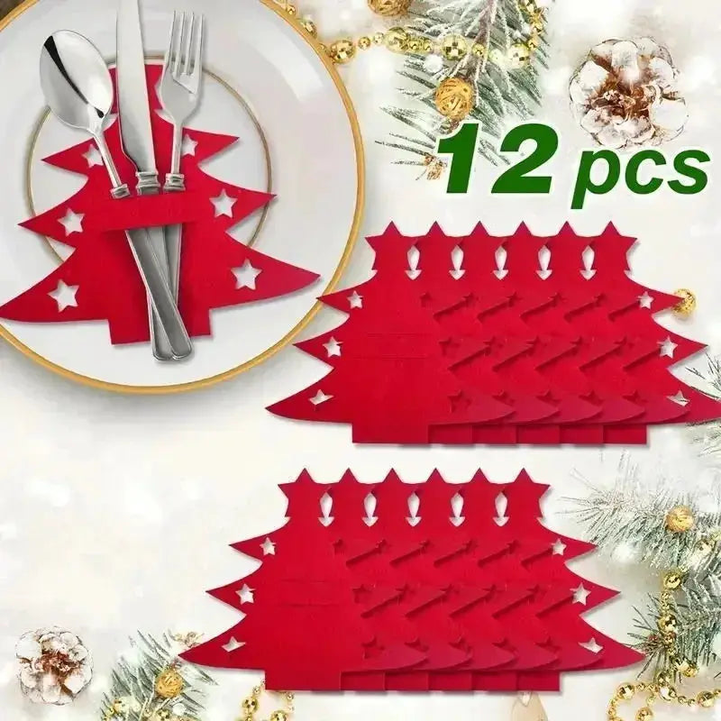 Christmas Felt Placemats | 12 Pc Set | PriceLows™