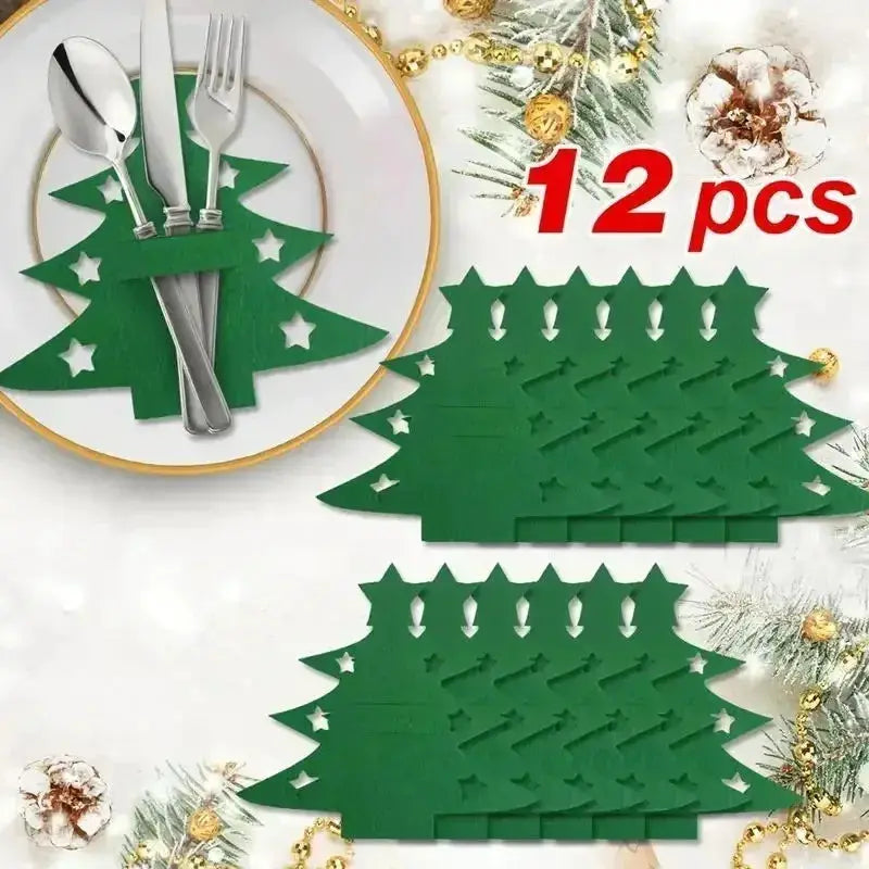 Christmas Felt Placemats | 12 Pc Set | PriceLows™