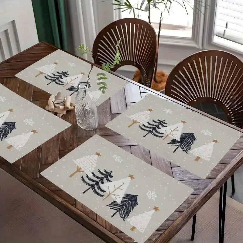 Christmas Placemats | Heat Resistant Linen | PriceLows™