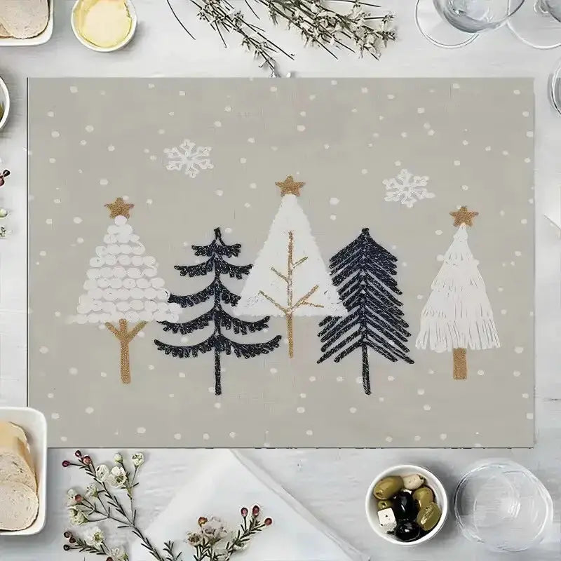 Christmas Placemats | Heat Resistant Linen | PriceLows™